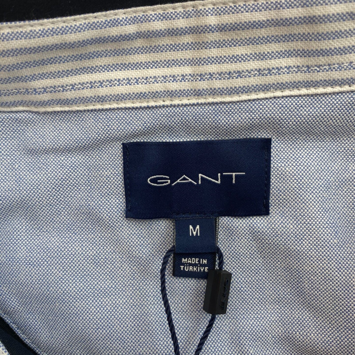 GANT Men Navy Blue Mercerized Jersey Short Sleeve Polo Shirt Size M