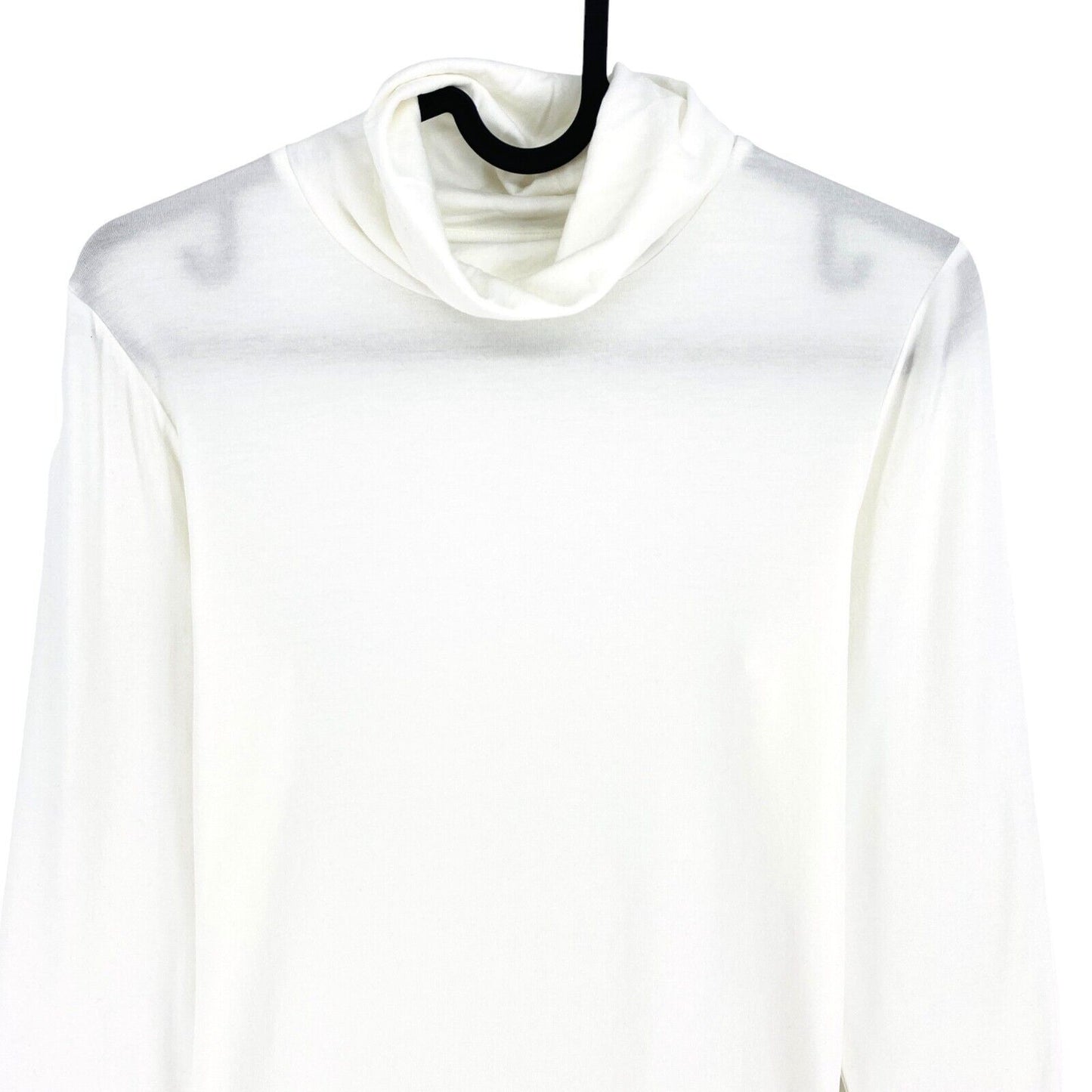 GANT T-shirt manches longues col roulé en jersey blanc taille S