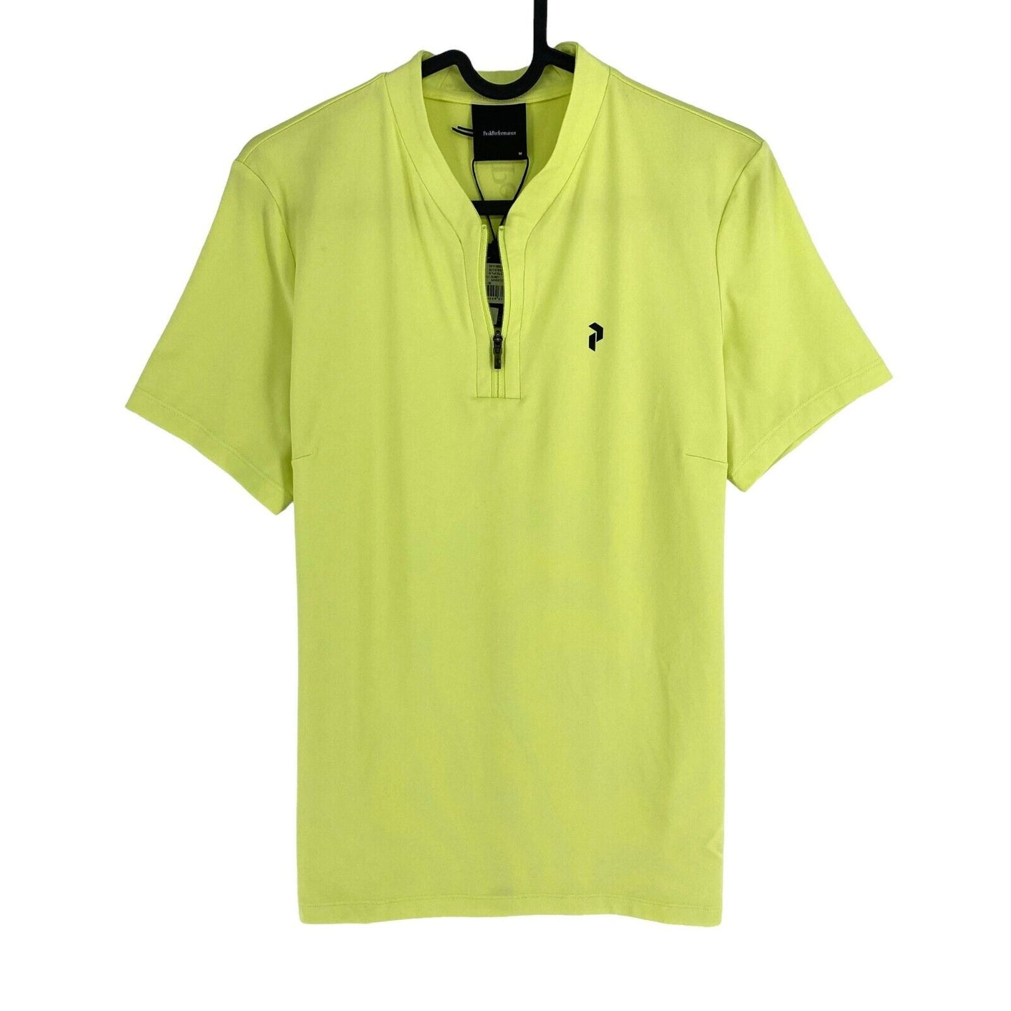 Peak Performance Women Yellow Turf Zip SS Top T Shirt Size M