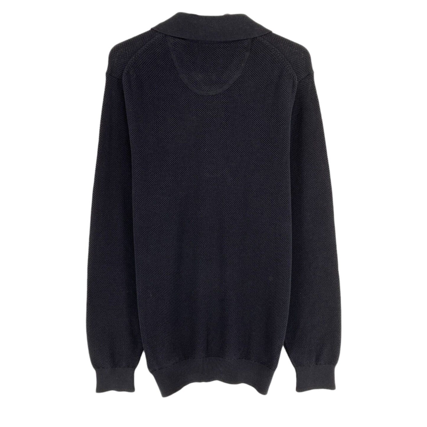 GANT Bleu Marine Coton Piqué Polo Jumper Pull Taille M