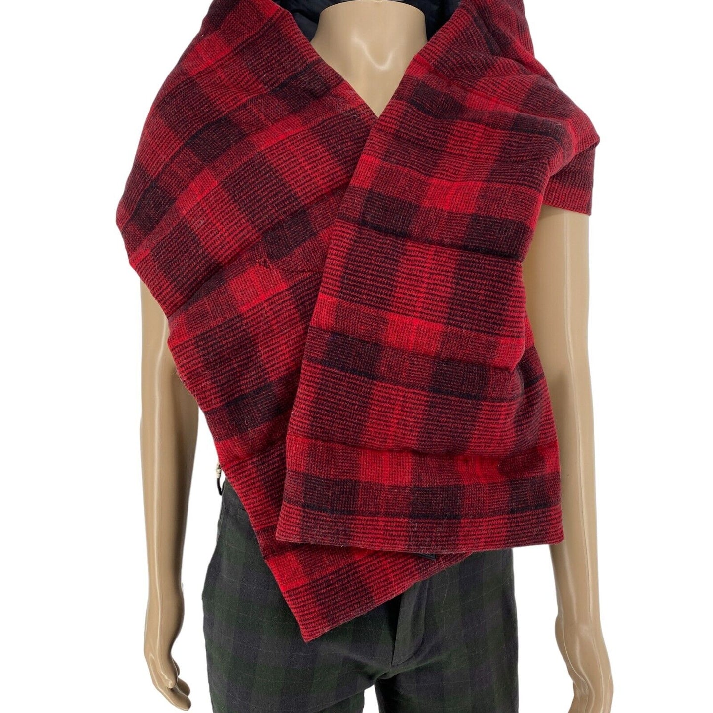 GANT Red Padded Check Scarf Shawl