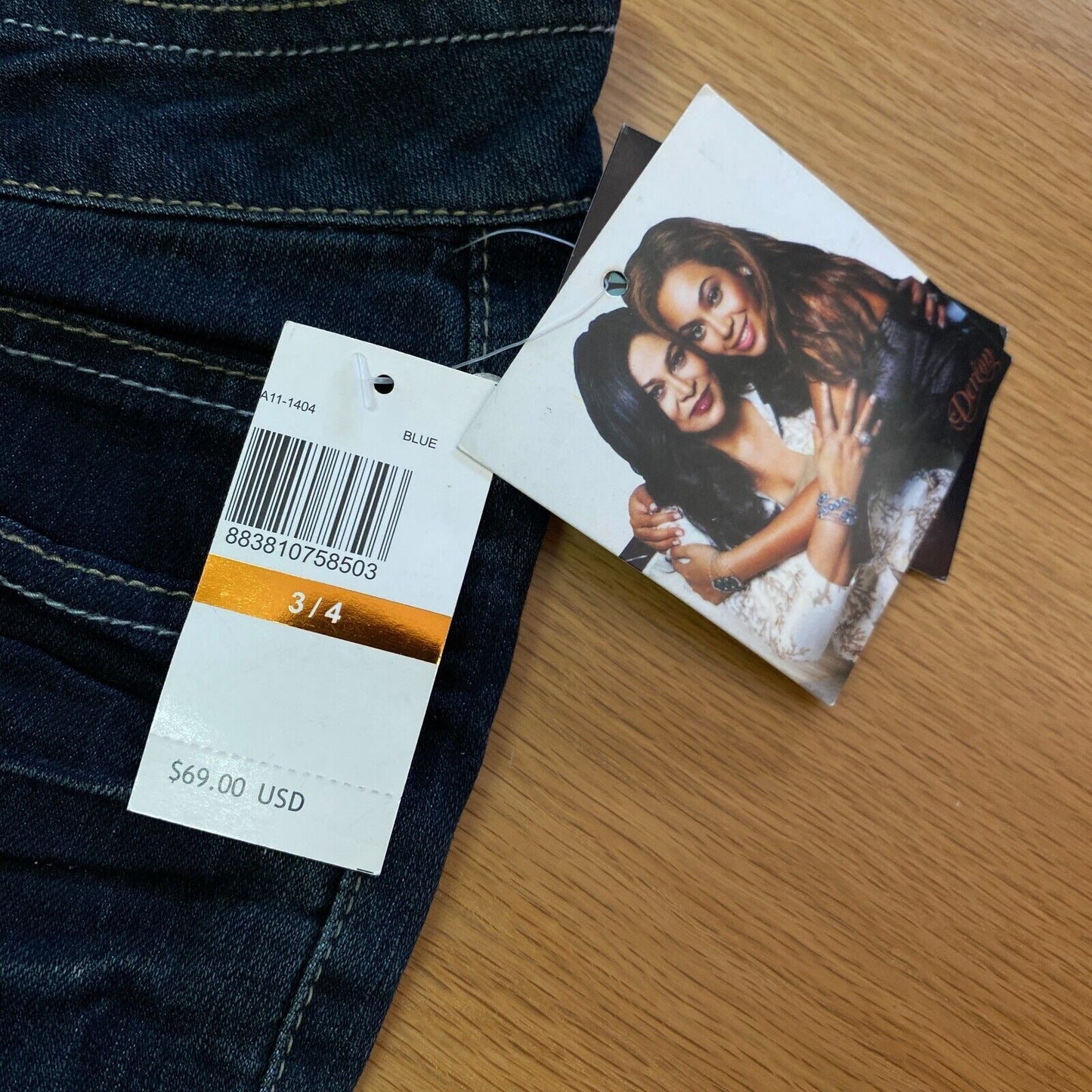 UVP €108 DEREON Dunkelblaue Skinny Fit Jeans Größe 3/4 W27