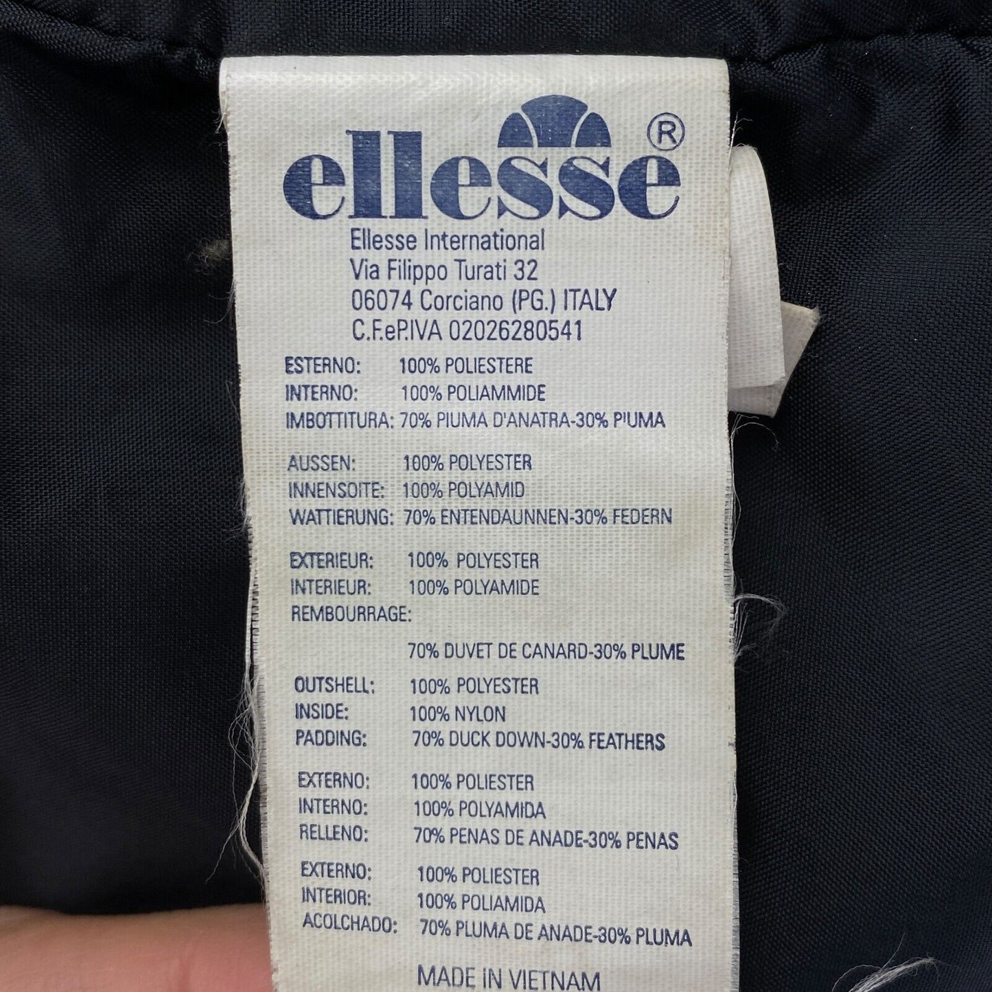 ELLESSE Dark Brown Hooded Down Padded Puffer Parka Jacket Coat Size S