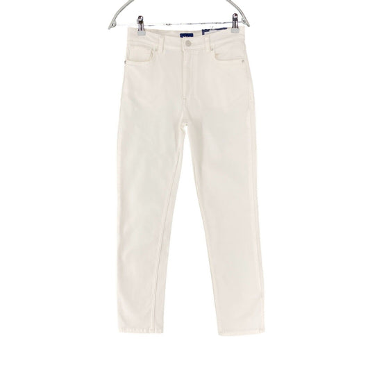 GANT Women White Slim Fit Cropped Jeans W26 L28