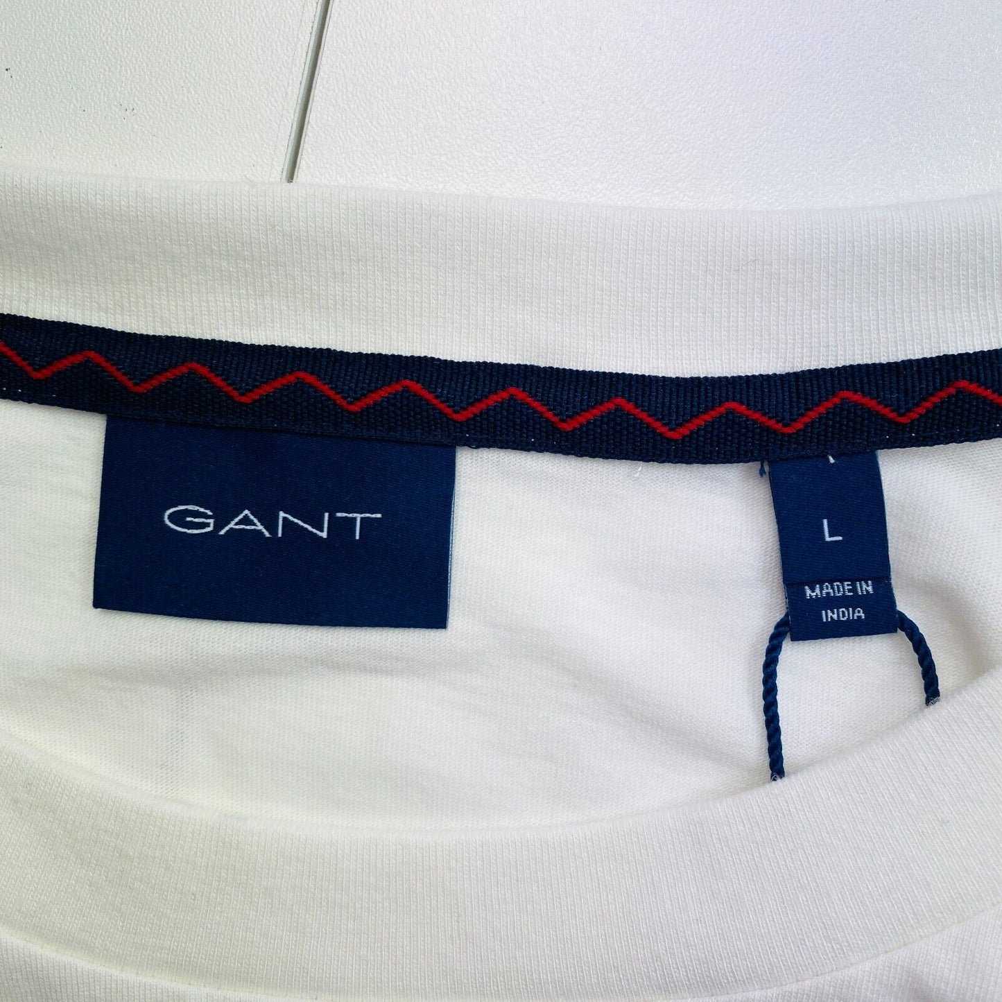 GANT White Nautical Crew Neck Long Sleeves T Shirt Size L