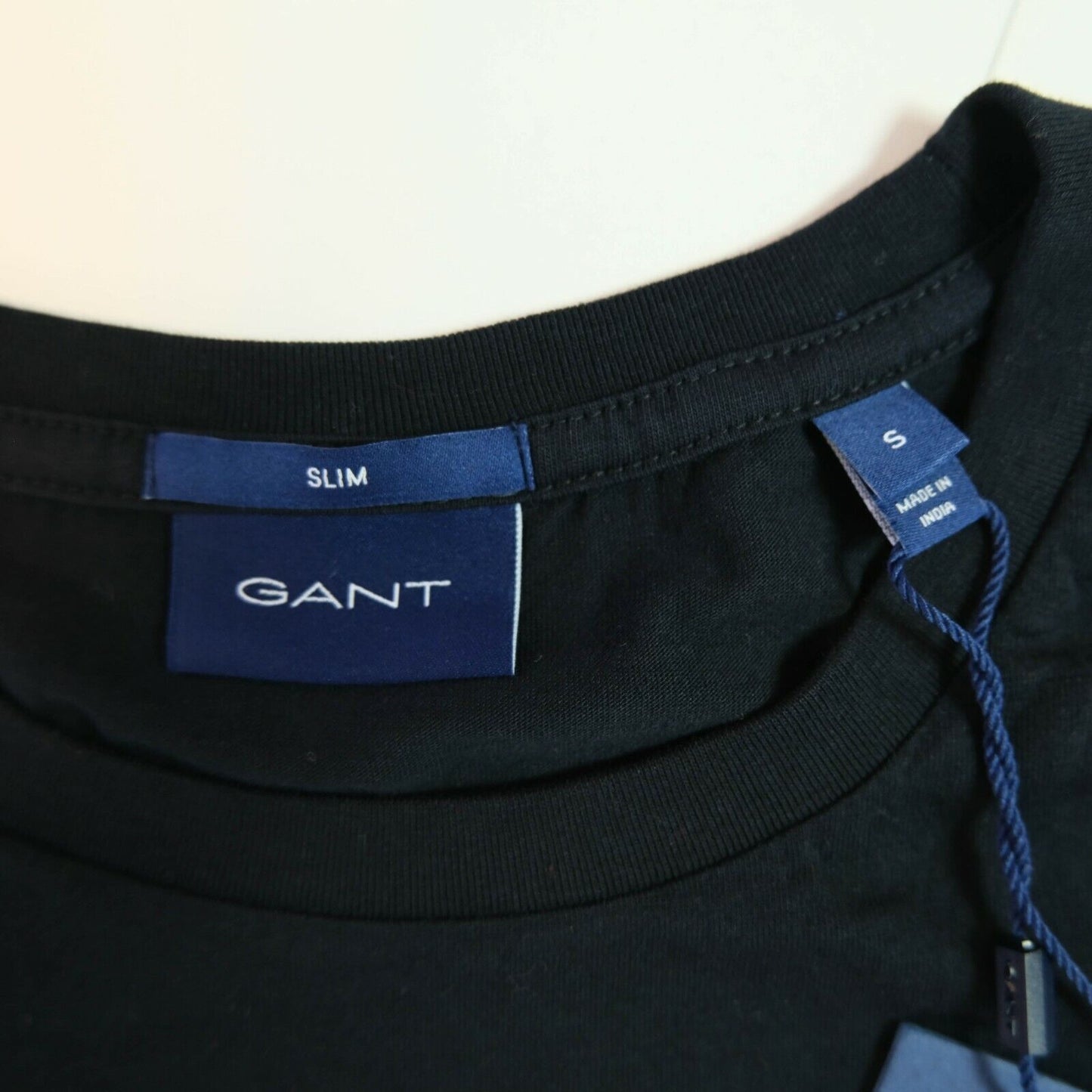 GANT Black Crew Neck Cotton Sweatshirt Jumper T-Shirt à manches longues Taille S