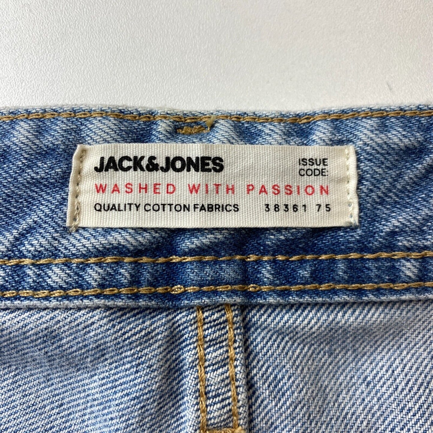 JACK & JONES CHRIS Blue Loose Straight Fit Jeans W36 L32