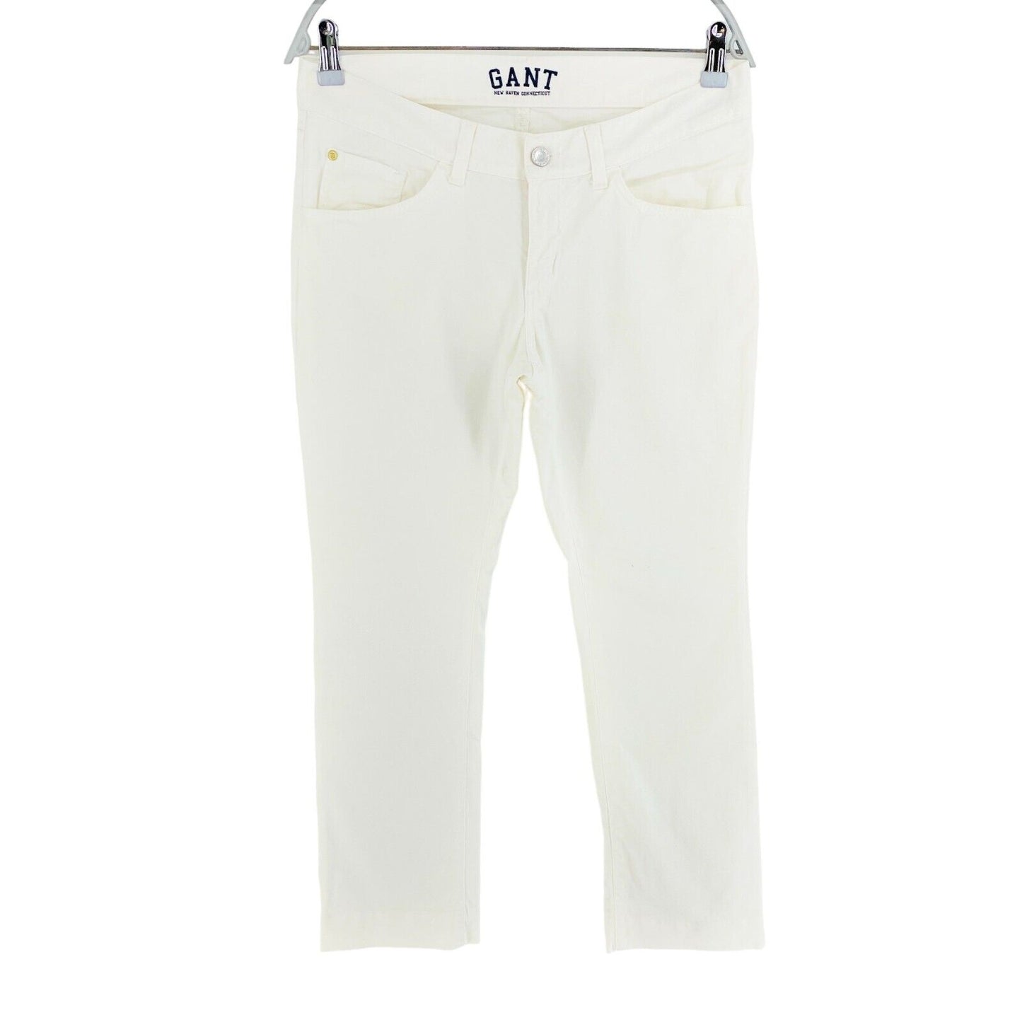 GANT Femme Pantalon Capri Blanc Pantalon Taille W30