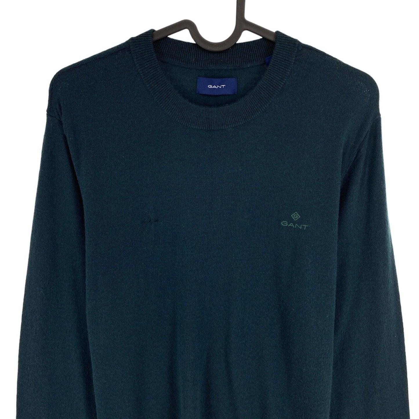 GANT Dark Green 100% Wool Crew Neck Sweater Pullover Size M