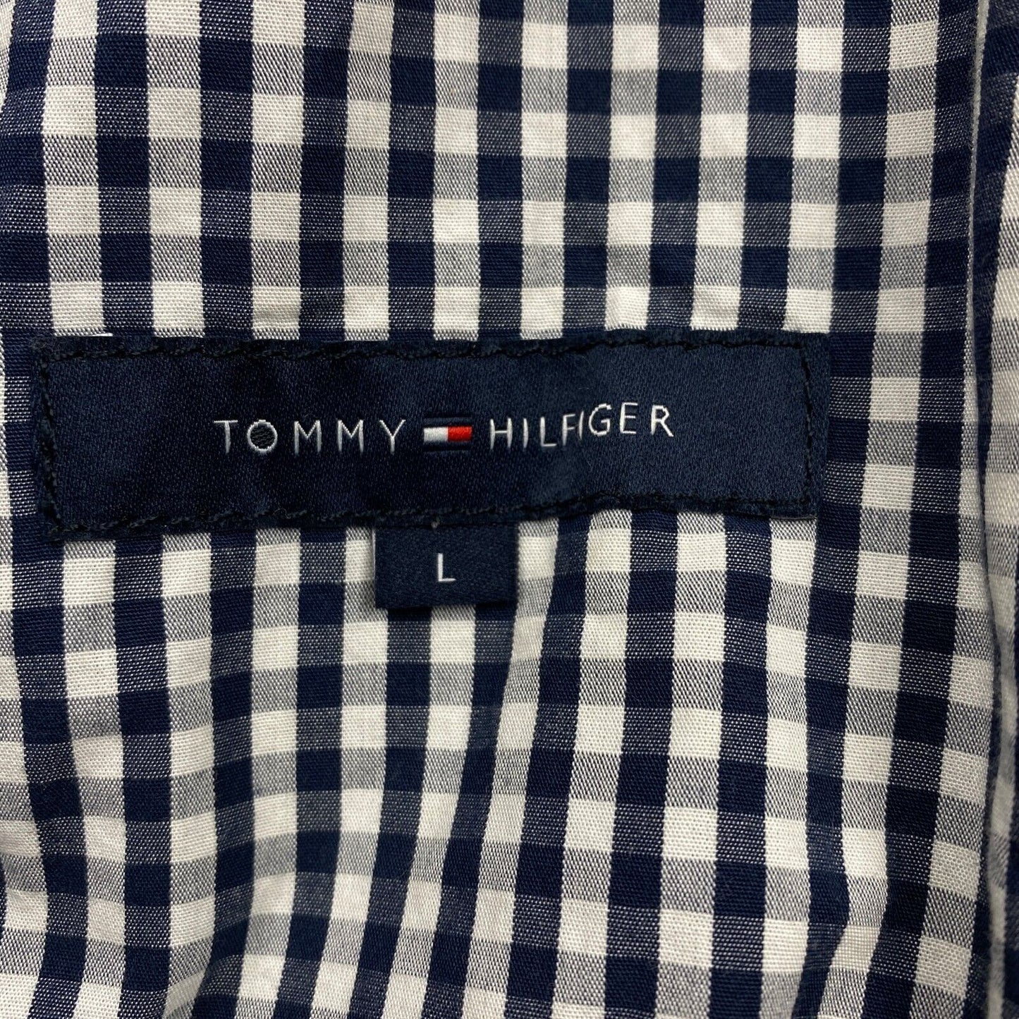 TOMMY HILFIGER Marineblaue Manteljacke aus Baumwollmischung, Größe L