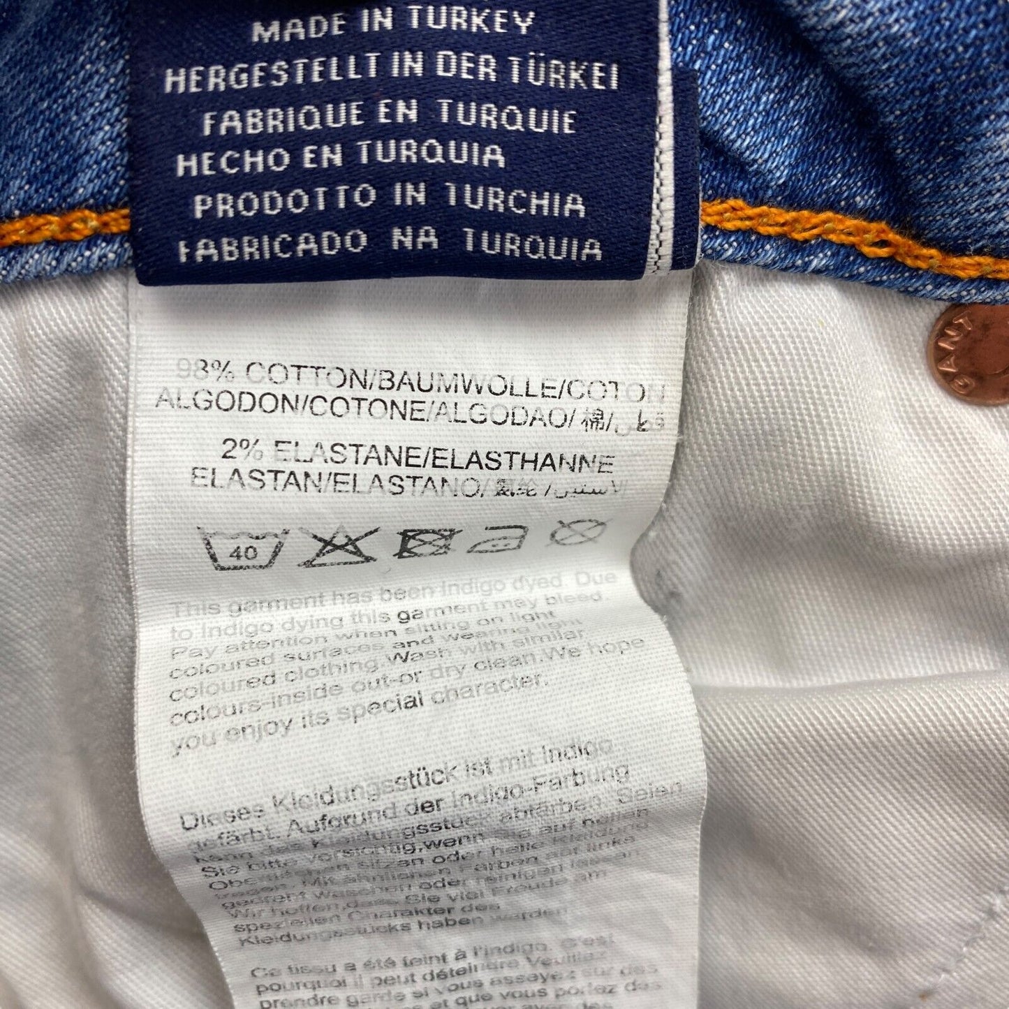 GANT Jeans Nelly in normaler Passform mit superschmalem Bein, blau, Größe W28 L32