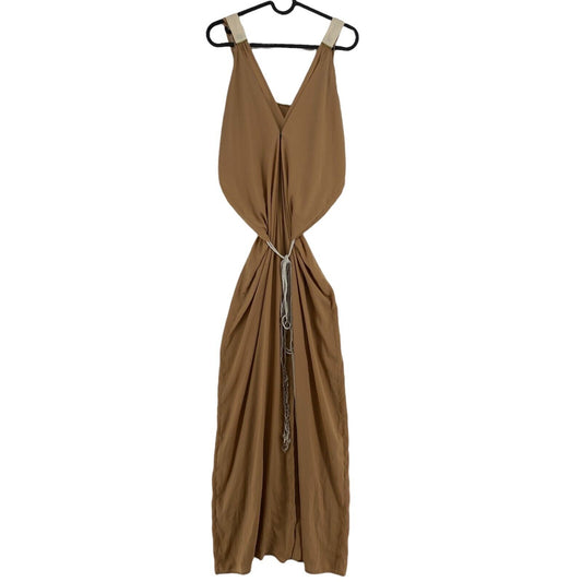 RPR €149 SILVIAN HEACH Brown V-Neck Flare Long Maxi Dress Size XS M