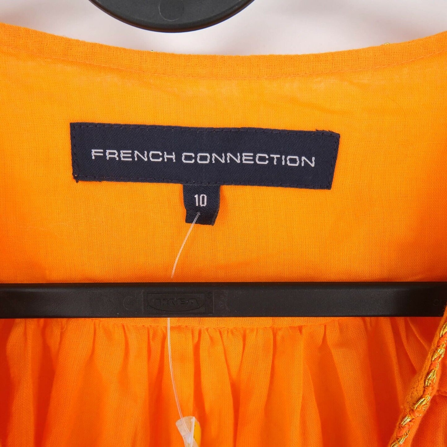 RRP €195 FRENCH CONNECTION Orange V Neck Dress Size 10 - S