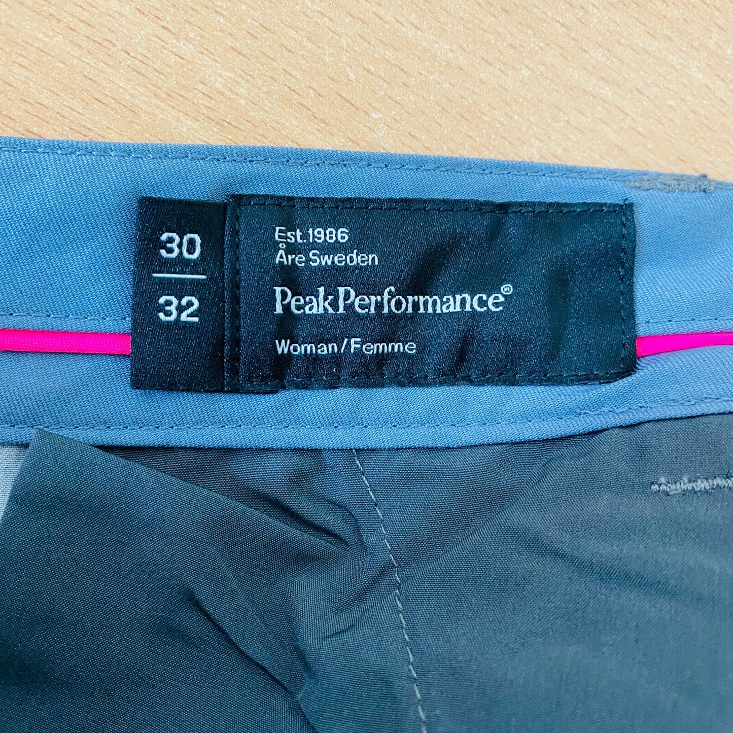 Peak Performance Women Blue Regular Straight Fit Trousers W30 L32