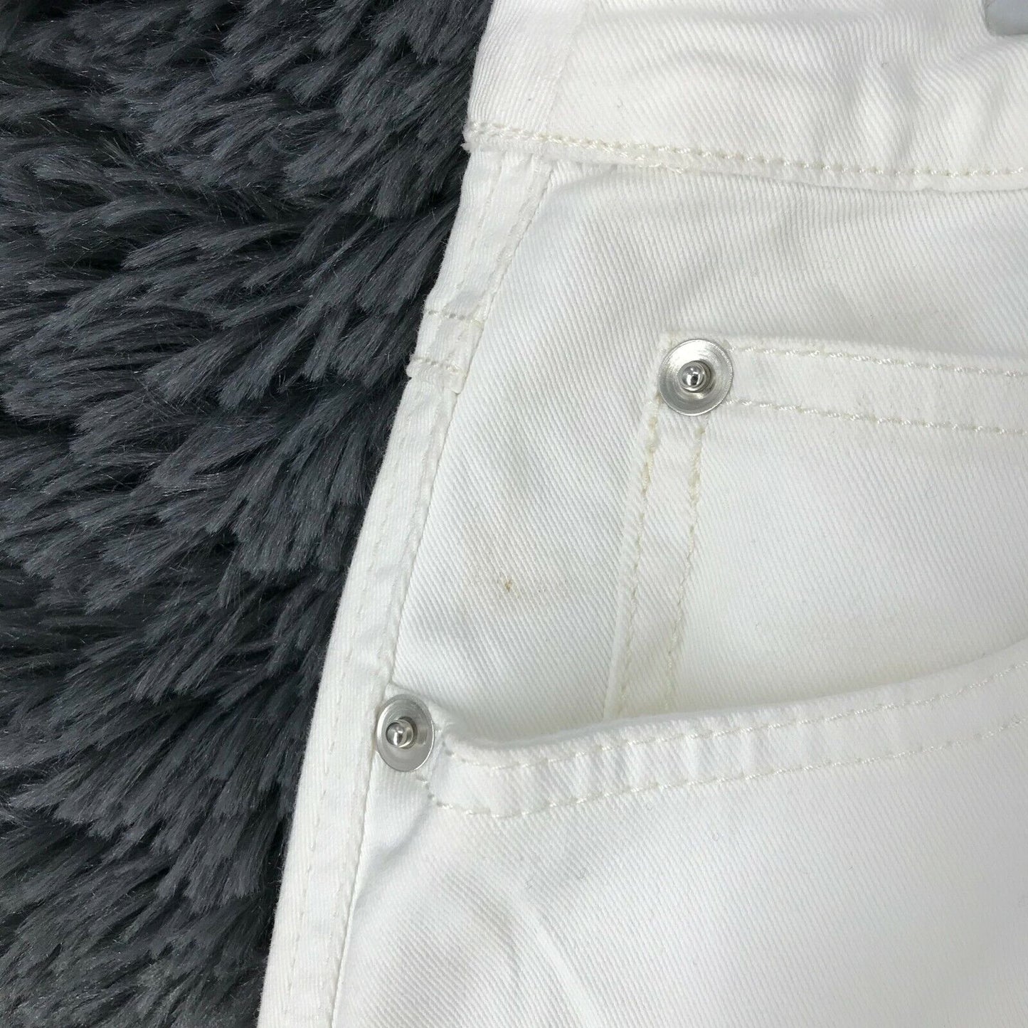 PERSONA Weißer Jeansrock für Damen, normale Passform, Größe 23 W36