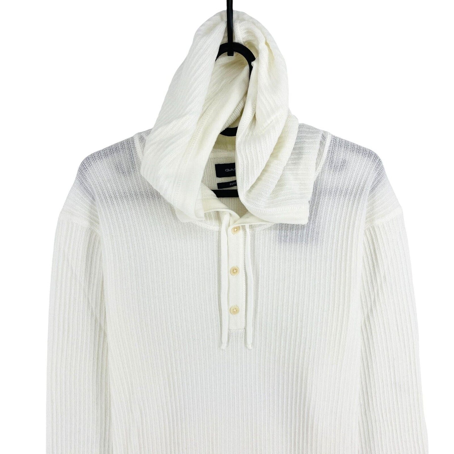 GANT Men White Pure Prep Hoodie Sweater Pullover Size 2XL XXL