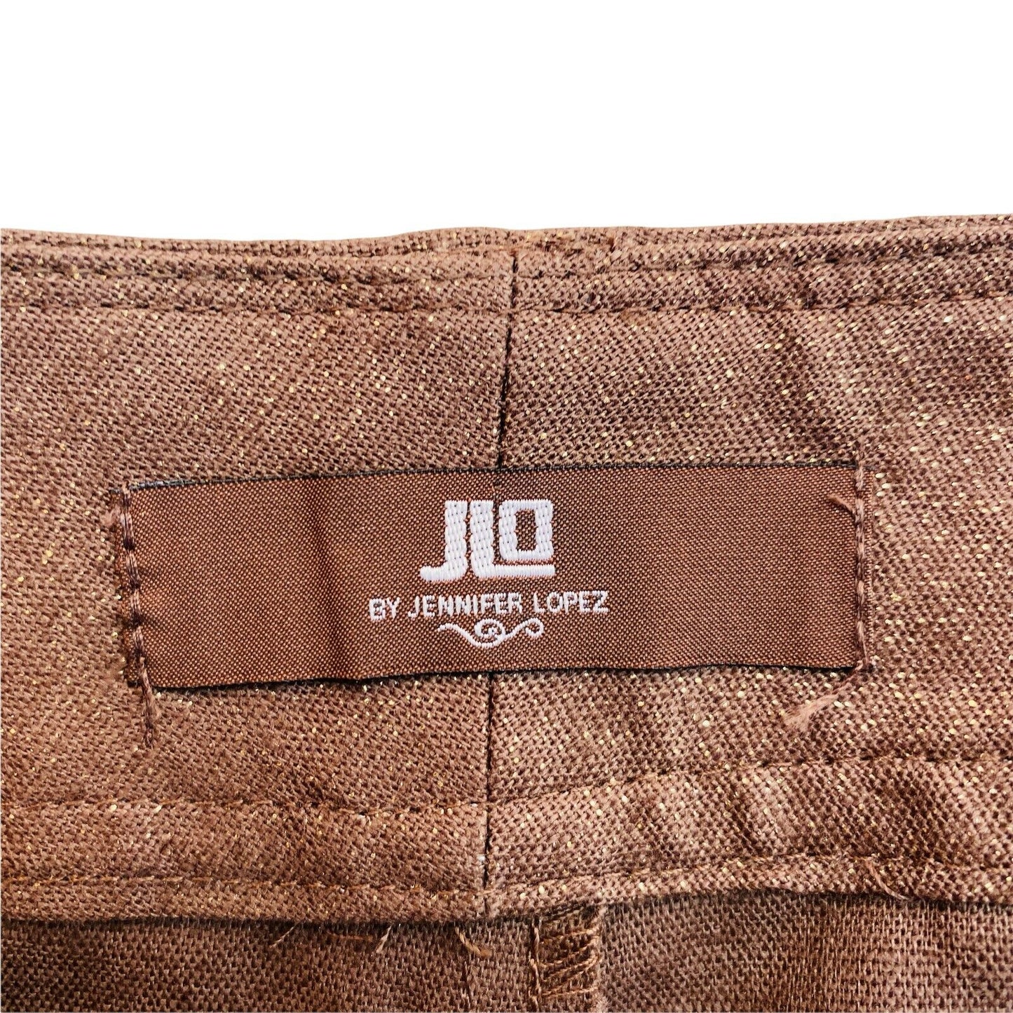 JLO By Jennifer Lopez Braune Cargo-Shorts aus Leinen-Baumwolle, Größe EU 32 UK 4