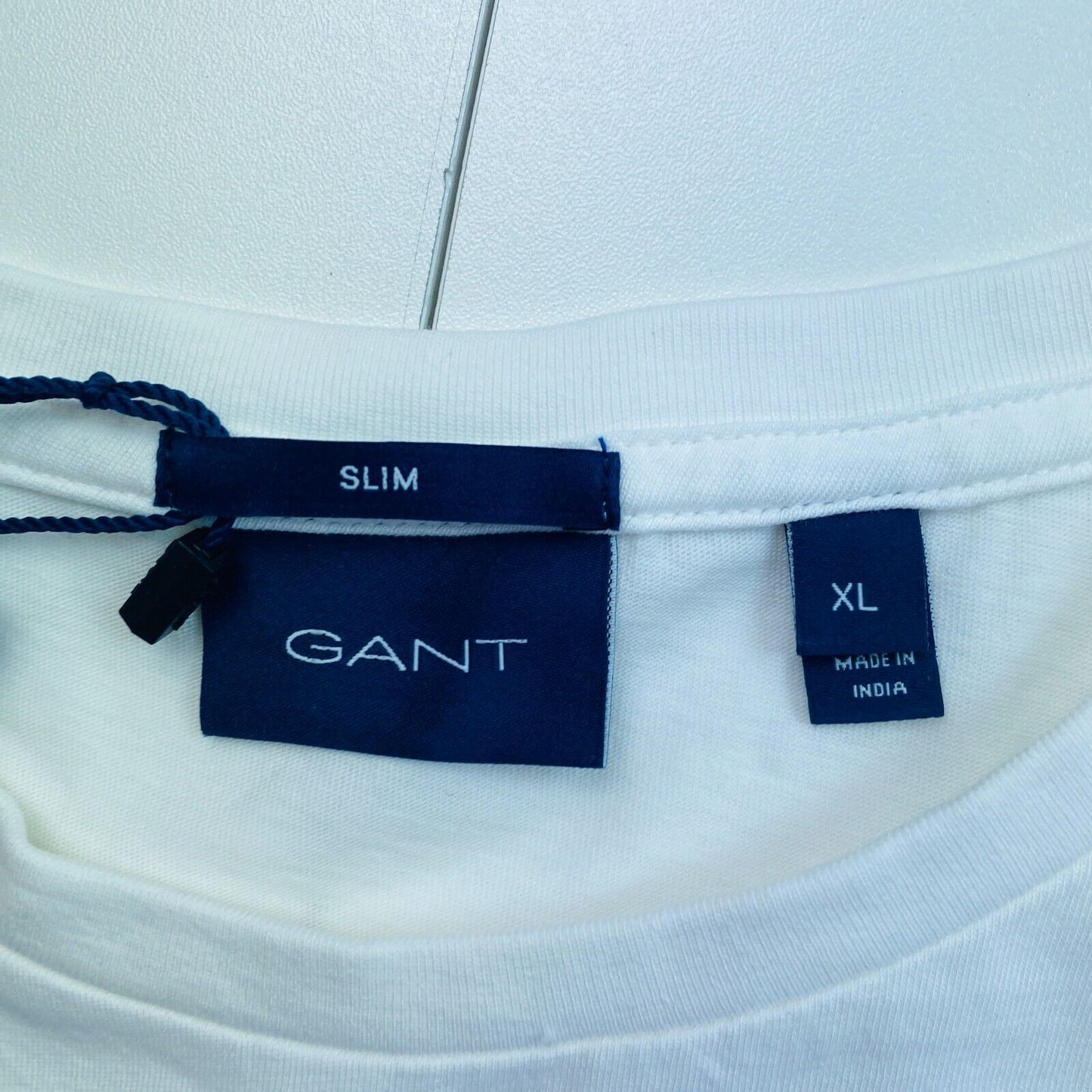 GANT White Original Slim Fit Crew Neck T Shirt Size XL