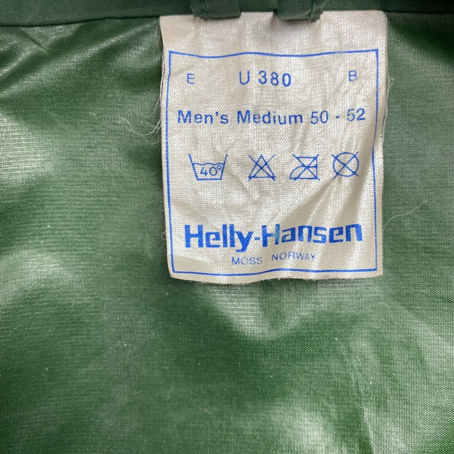 HELLY HANSEN Dark Green Waterproof Hooded Rain Jacket Size M