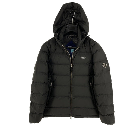 GANT Black Active Cloud Hooded Jacket Coat Size M