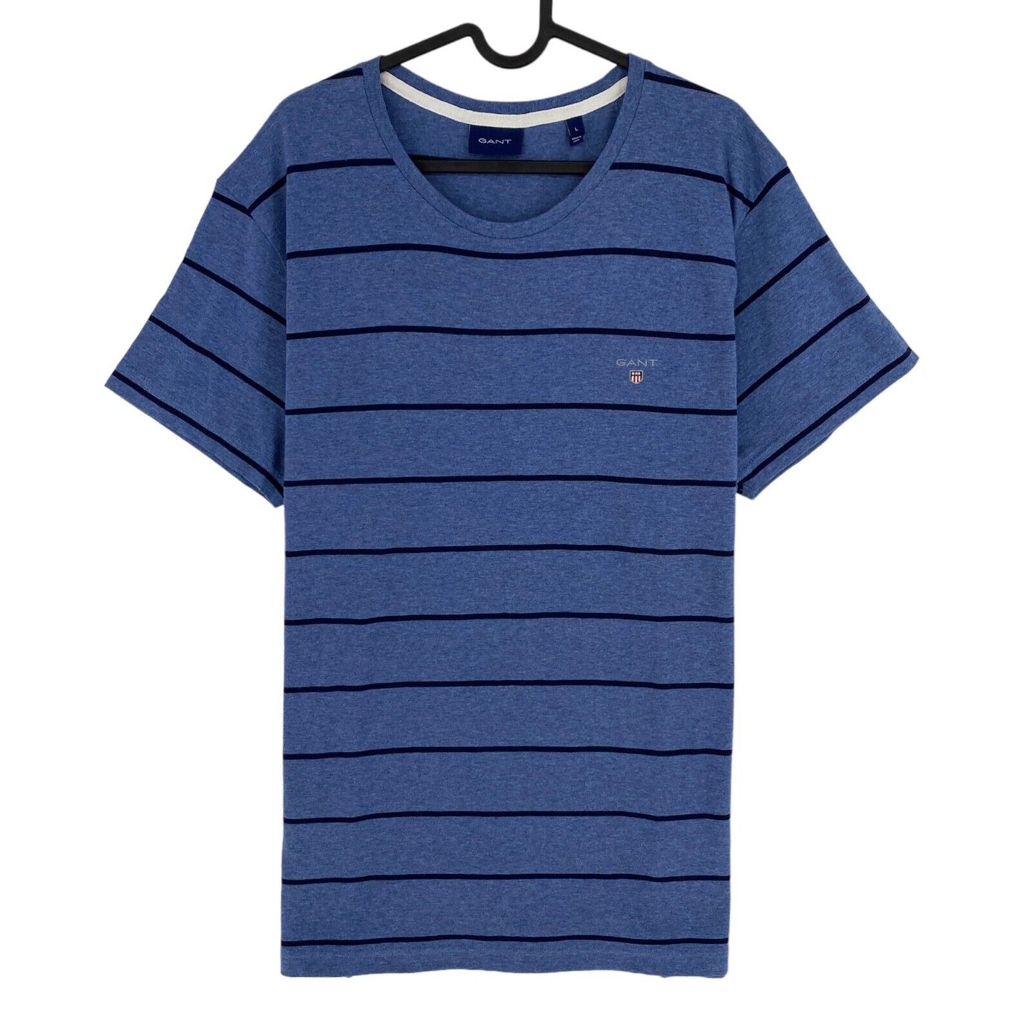 GANT T-shirt à col rond rayé bleu Taille L