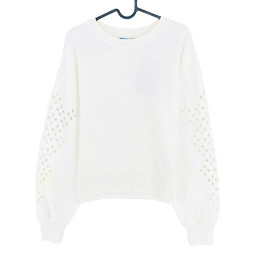 GANT White Desert Jewel Broderie Crew Neck Sweater Jumper Taille XS