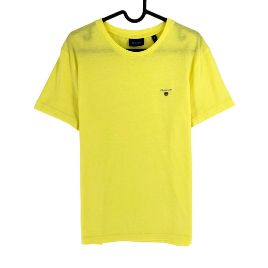 GANT Men Yellow Original Crew Neck Short Sleeves T Shirt Size M