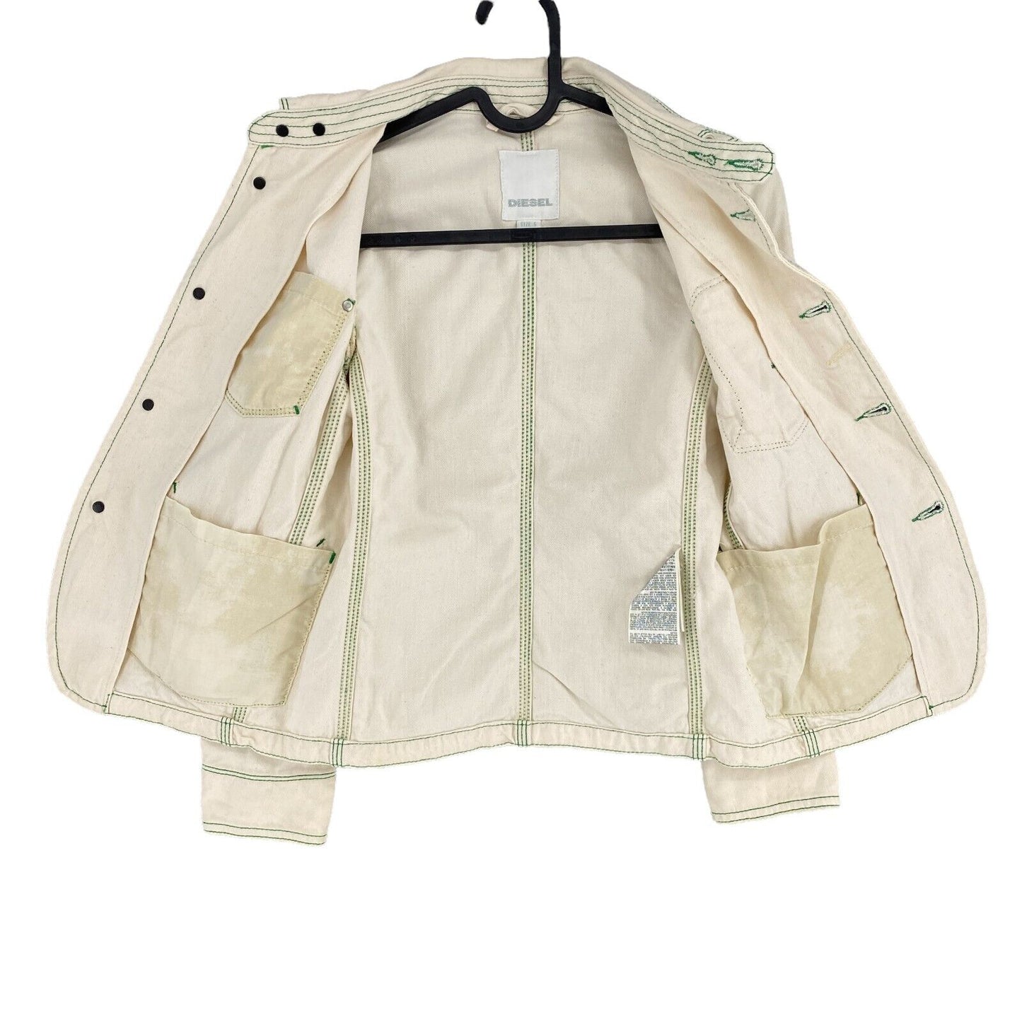 DIESEL Beige 100% Cotton Jacket Size 6-8 Years