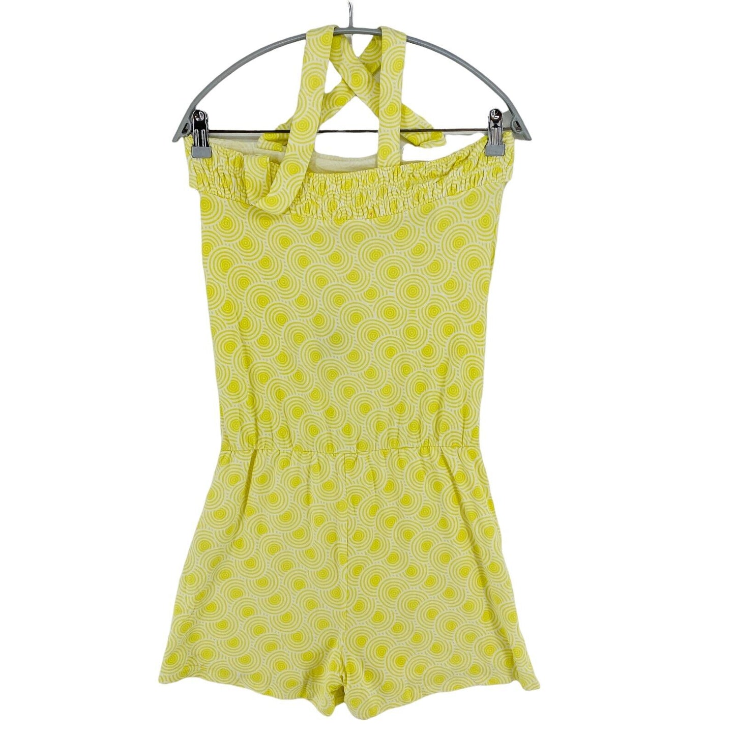 ZOE LOVEBORN Geometric Light Yellow Romper Jumpsuit Size EU 36 UK 8 US 6