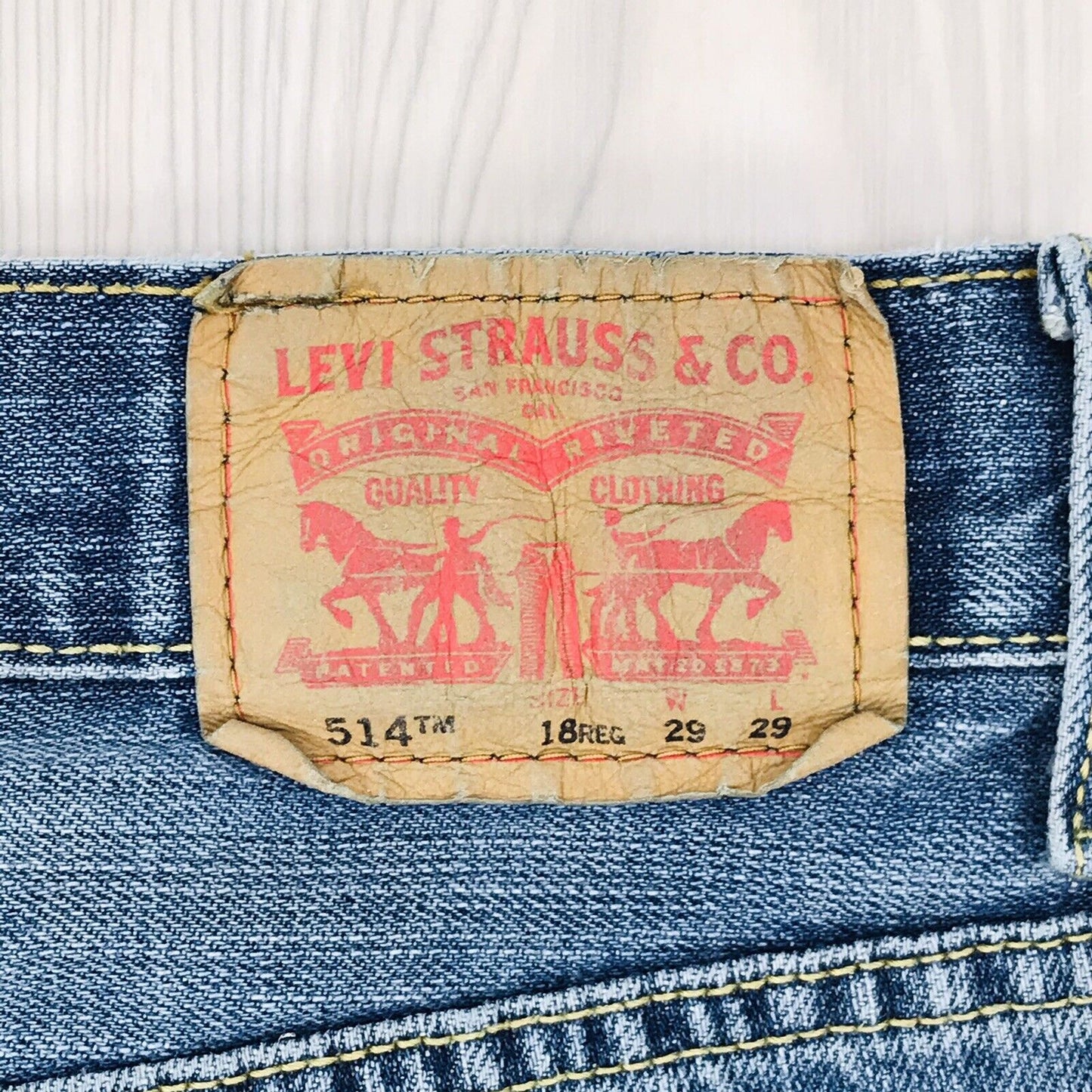 Vintage Levi's 514 Boys Blue Straight Fit Jeans 18 Reg / W29 L29