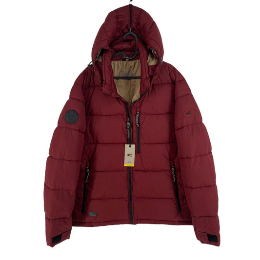 CAMEL ACTIVE Men Dark Red Hooded Padded Puffer Jacket Coat Size EU 54 UK/US 44