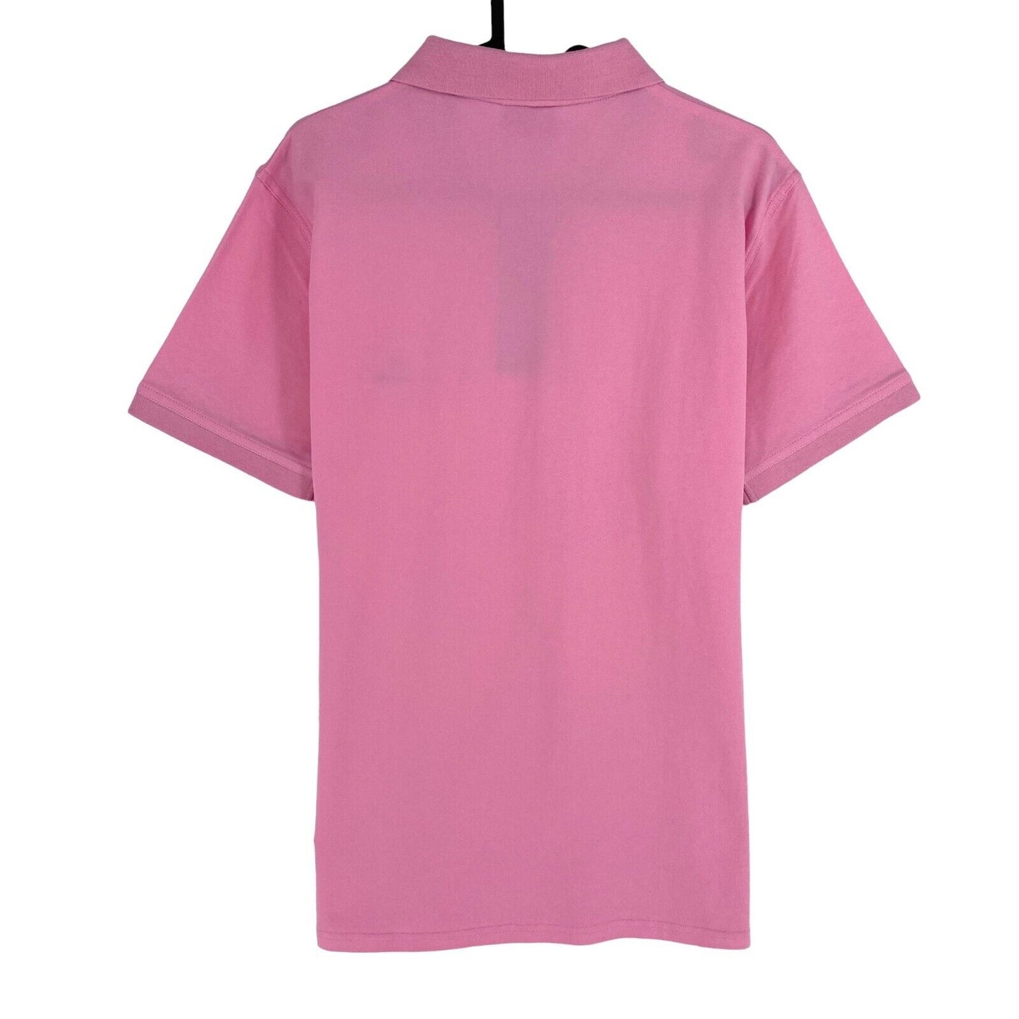 GANT Men Pink Contrast Collar Pique Short Sleeves Polo Shirt Size L