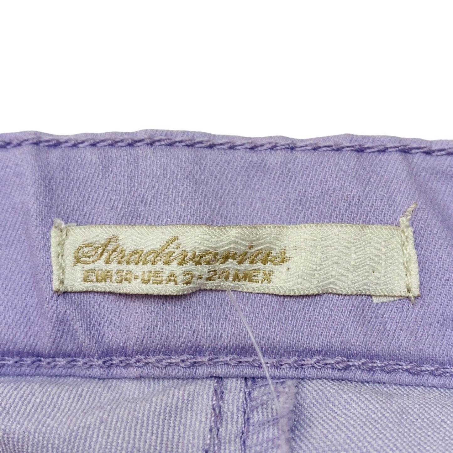 Stradivarius Purple Cotton Blend Legging Pants Trousers Size 34 W26 42 W32