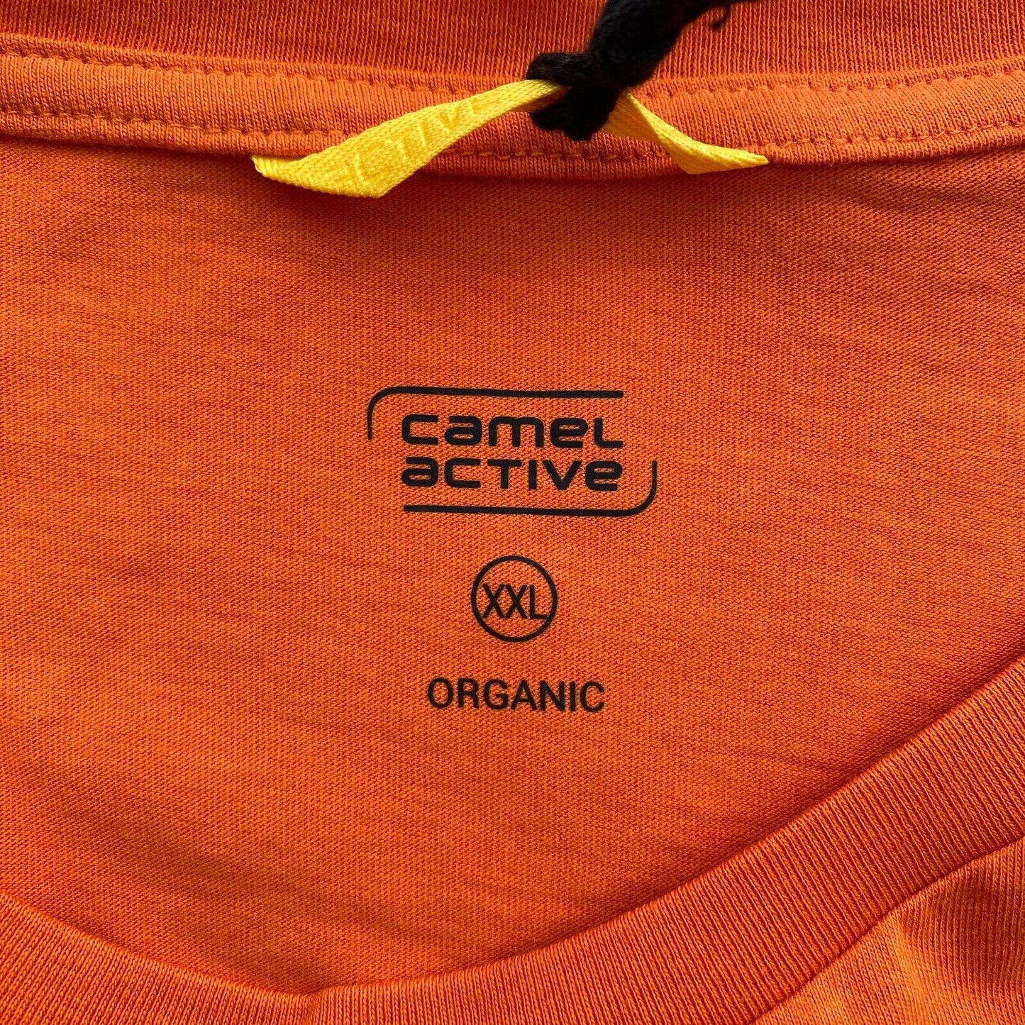 CAMEL ACTIVE Men Orange Solid Crew Neck Short Sleeves T Shirt Size 2XL XXL