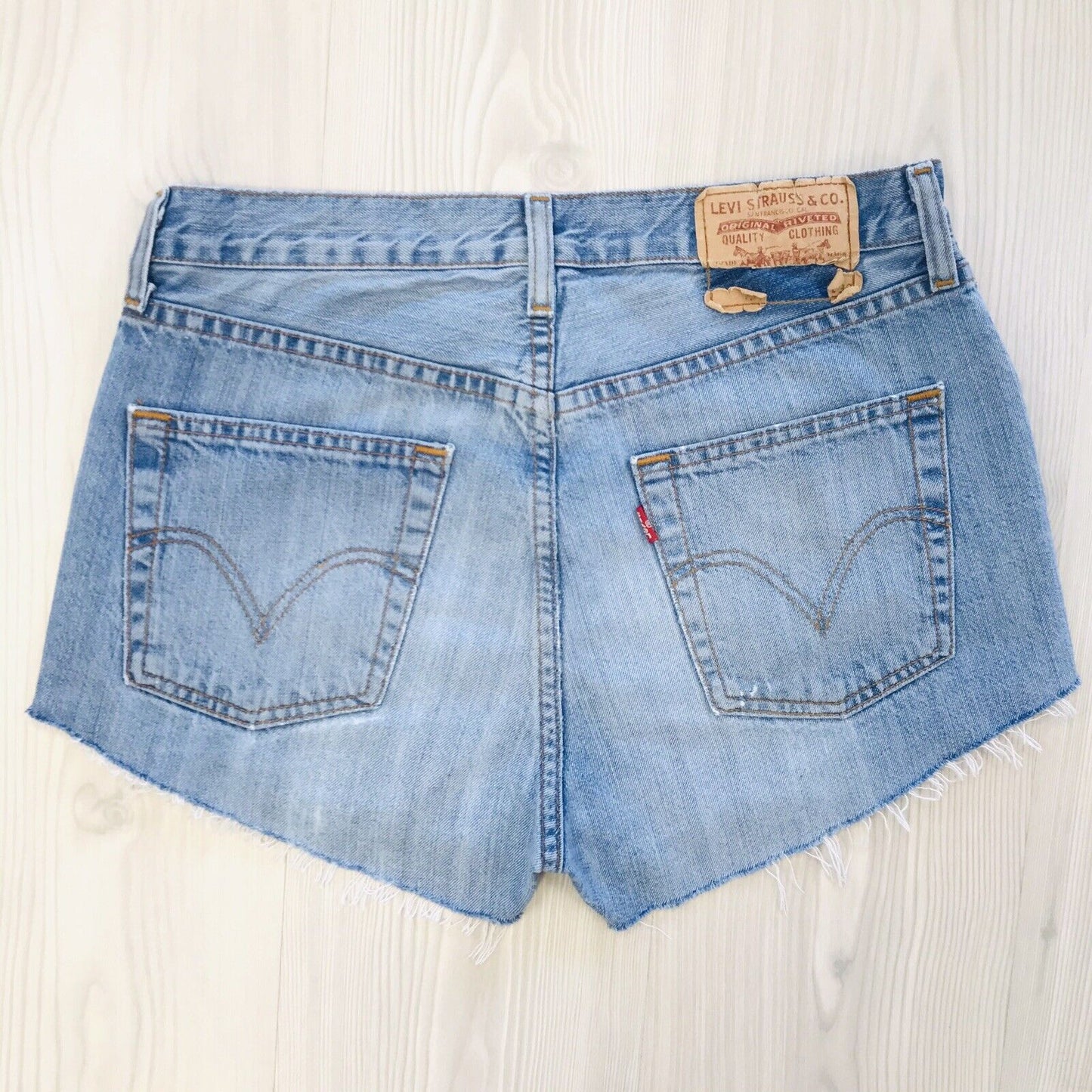 Levi's 751 Women’s Custom Made Blue Straight Fit Cut-Off Shorts W31