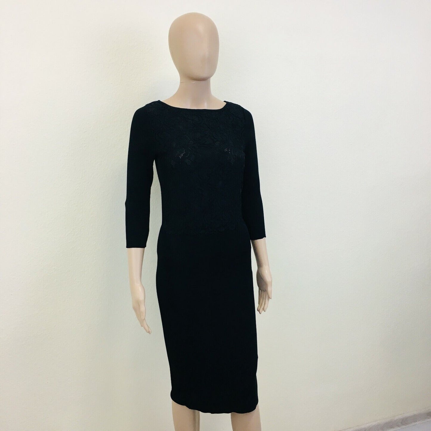 ZARA Black Long Sleeve Evening Pencil Dress Size M