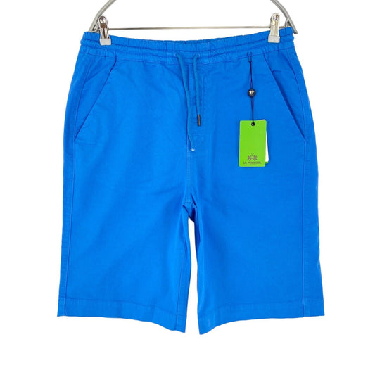 LA MARTINA Blaue Sweatshorts mit bequemer Passform, Größe L, hergestellt in Italien