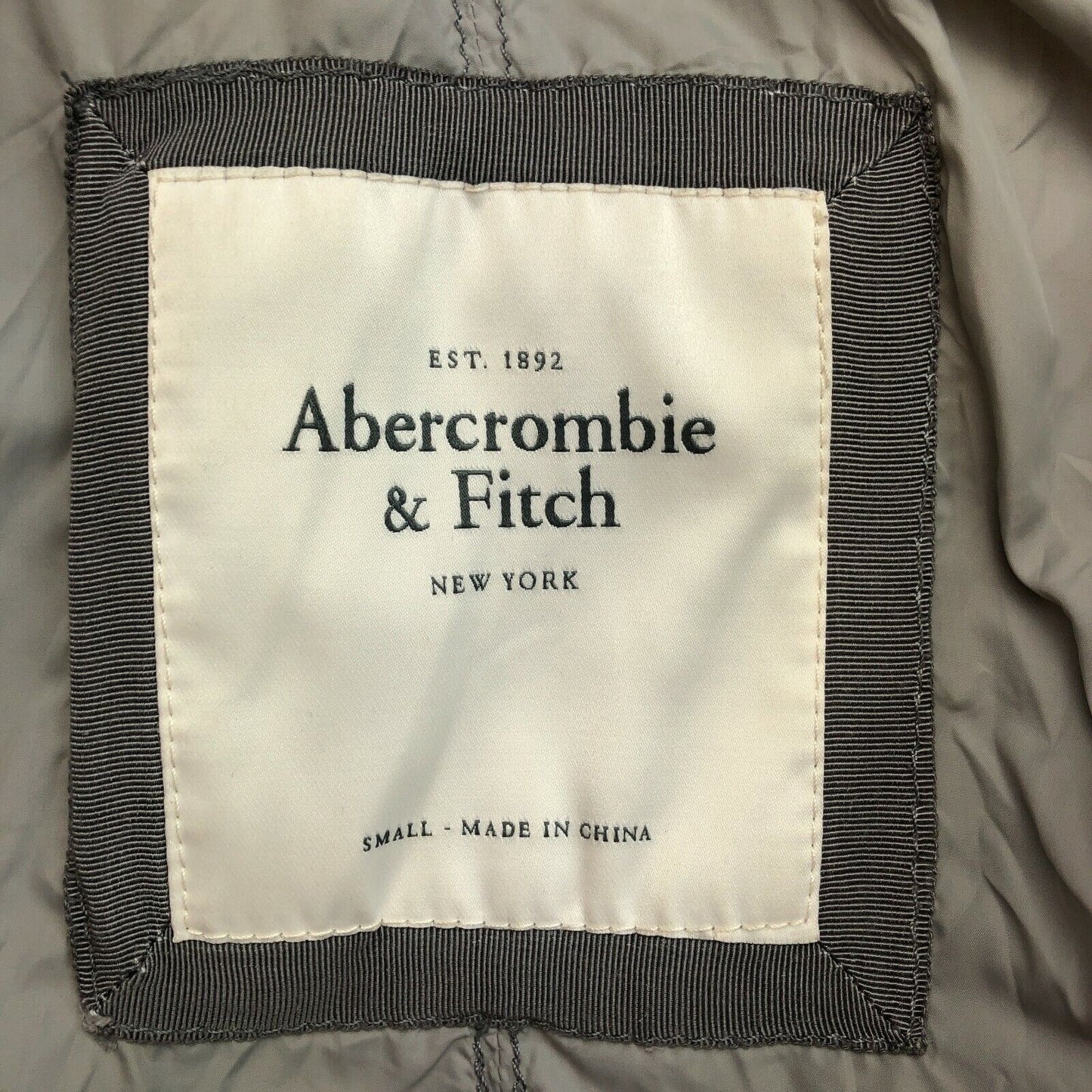 ABERCROMBIE & FITCH Brown Down Puffer Coat Jacket Size S