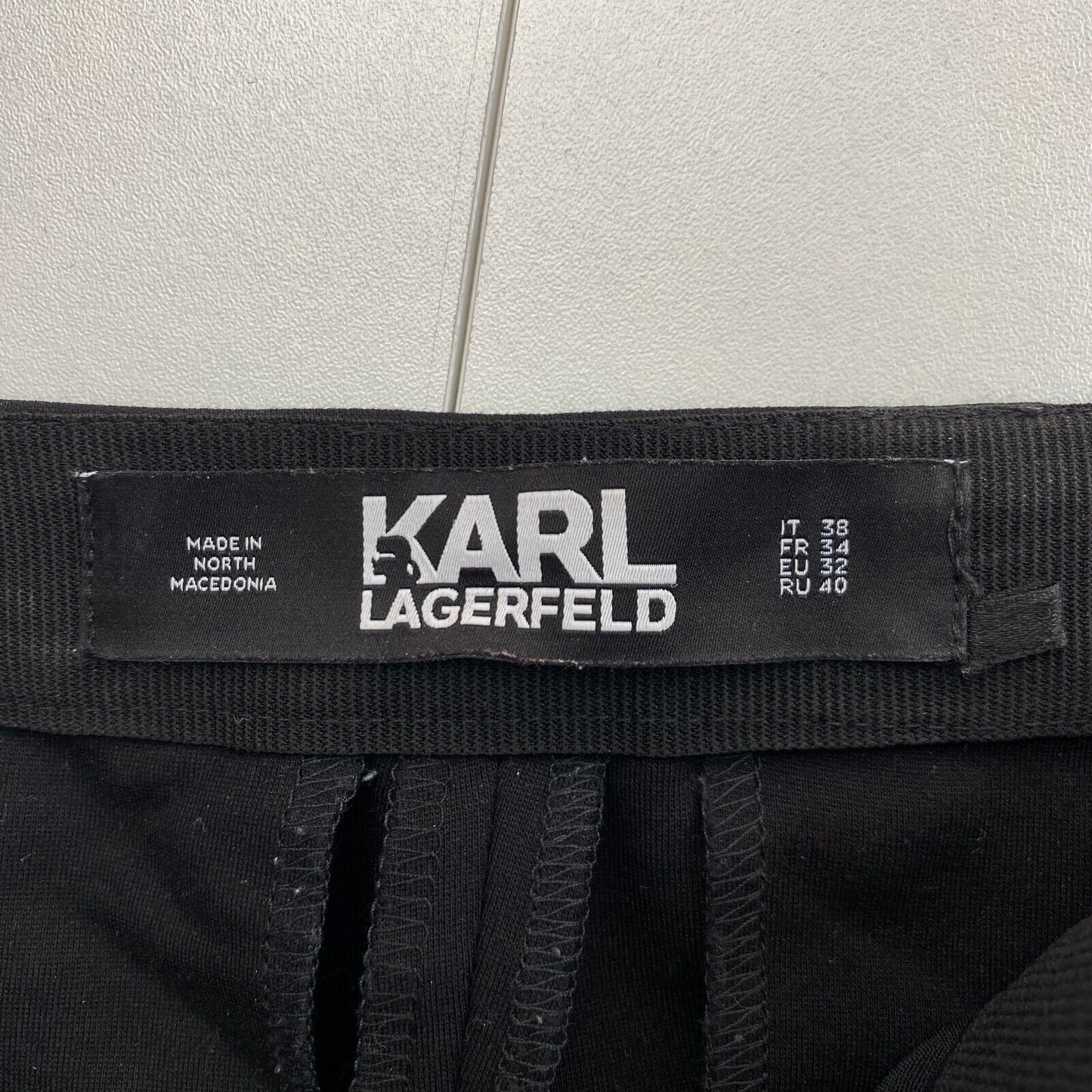 KARL LAGERFELD Black Summer Punto Trousers Size EU 32 UK 4 US 2