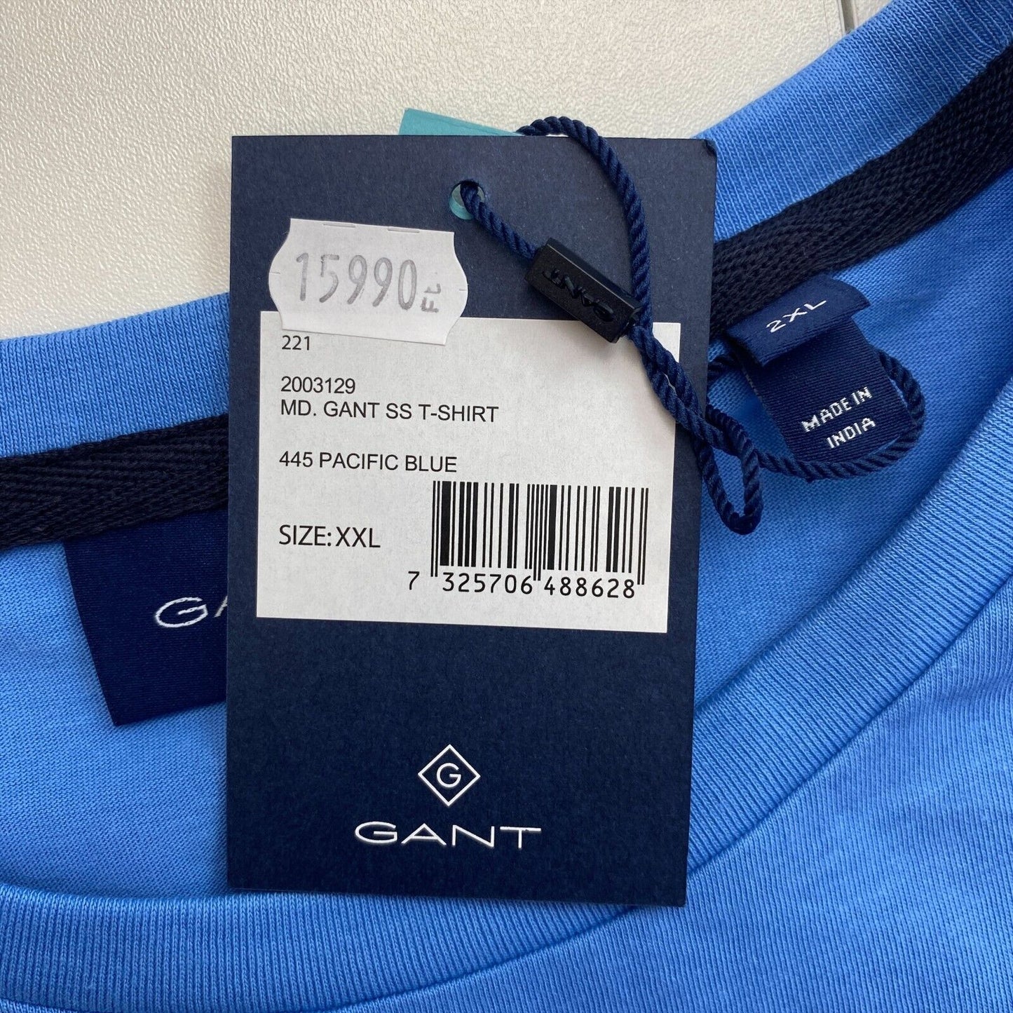 GANT Blue MD Gant Crew Neck T Shirt Size 2XL XXL