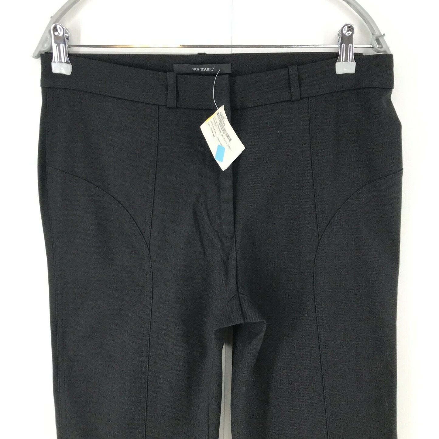 SITA MURT Women Black Regular Tapered Fit Trousers Size 44 W31