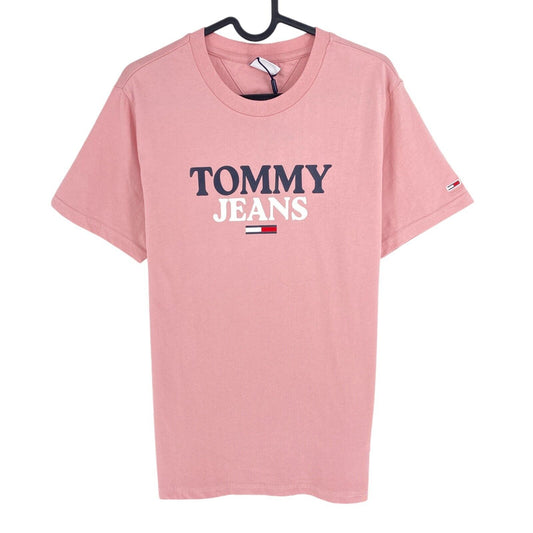 TOMMY HILFIGER JEANS Men Pink Graphic Short Sleeve Crew Neck T-Shirt Size M