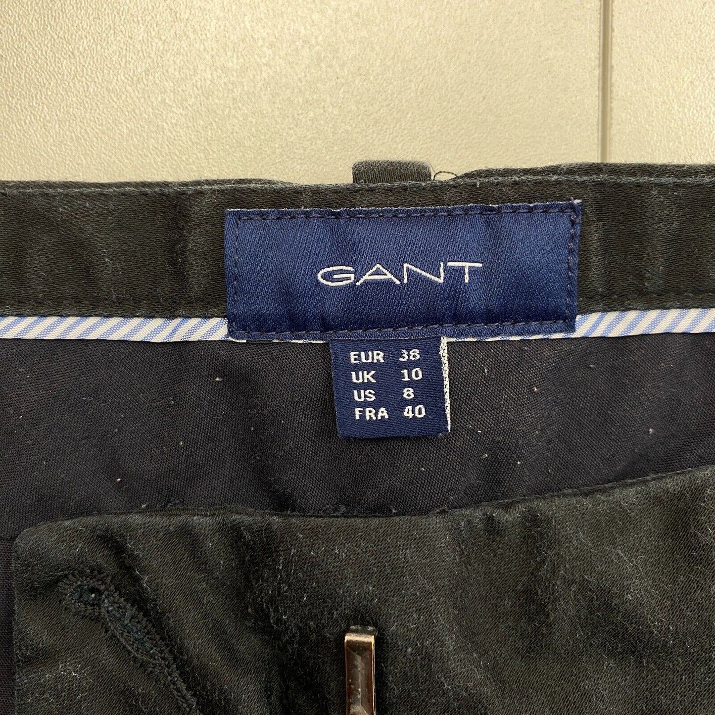 GANT Black Tech Prep Chino Pants Trousers Size EU 38 UK 10 US 8