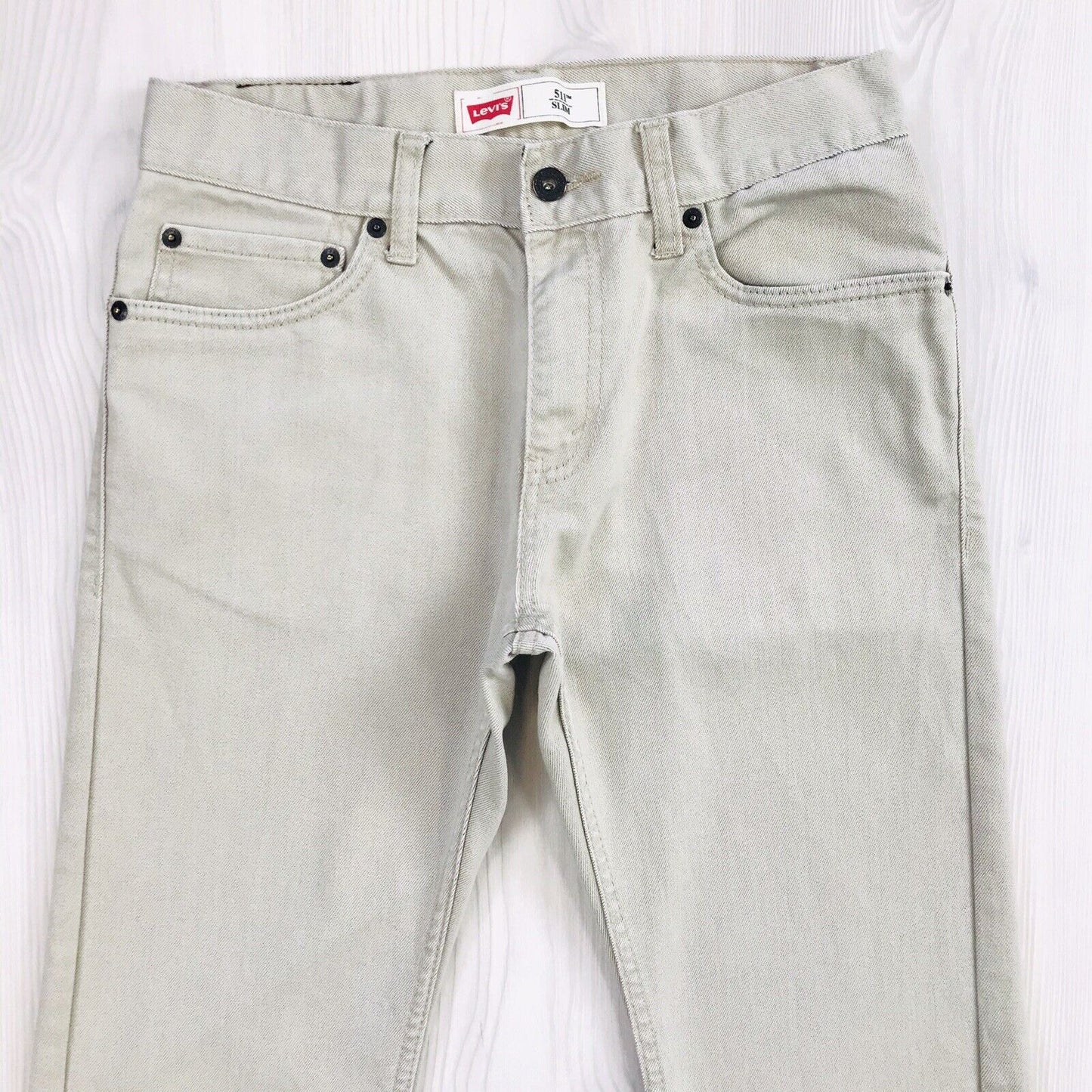 Vintage Levi's 511 Boys Beige Slim Fit Jeans 18 Reg / W29 L29