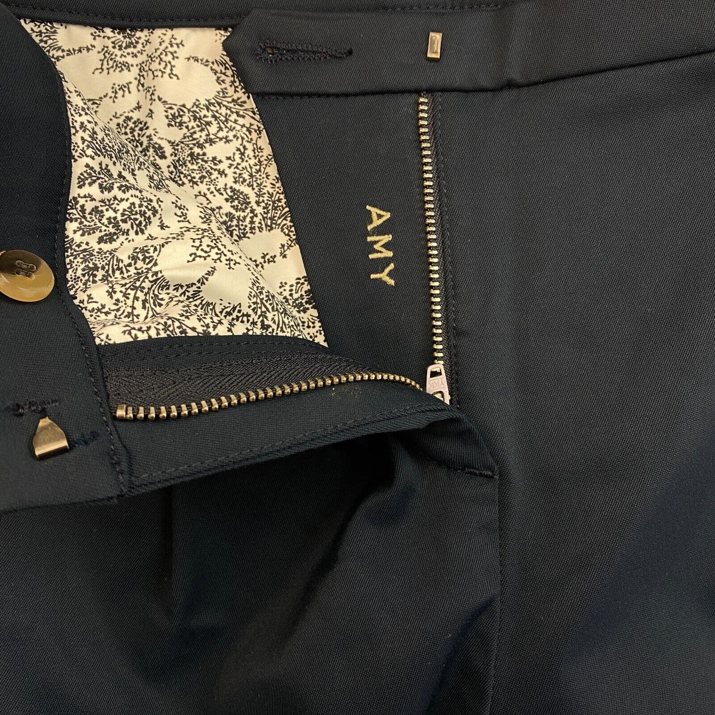 JACOB COHEN Women AMY Navy Blue Chino Pants Trousers Size W30