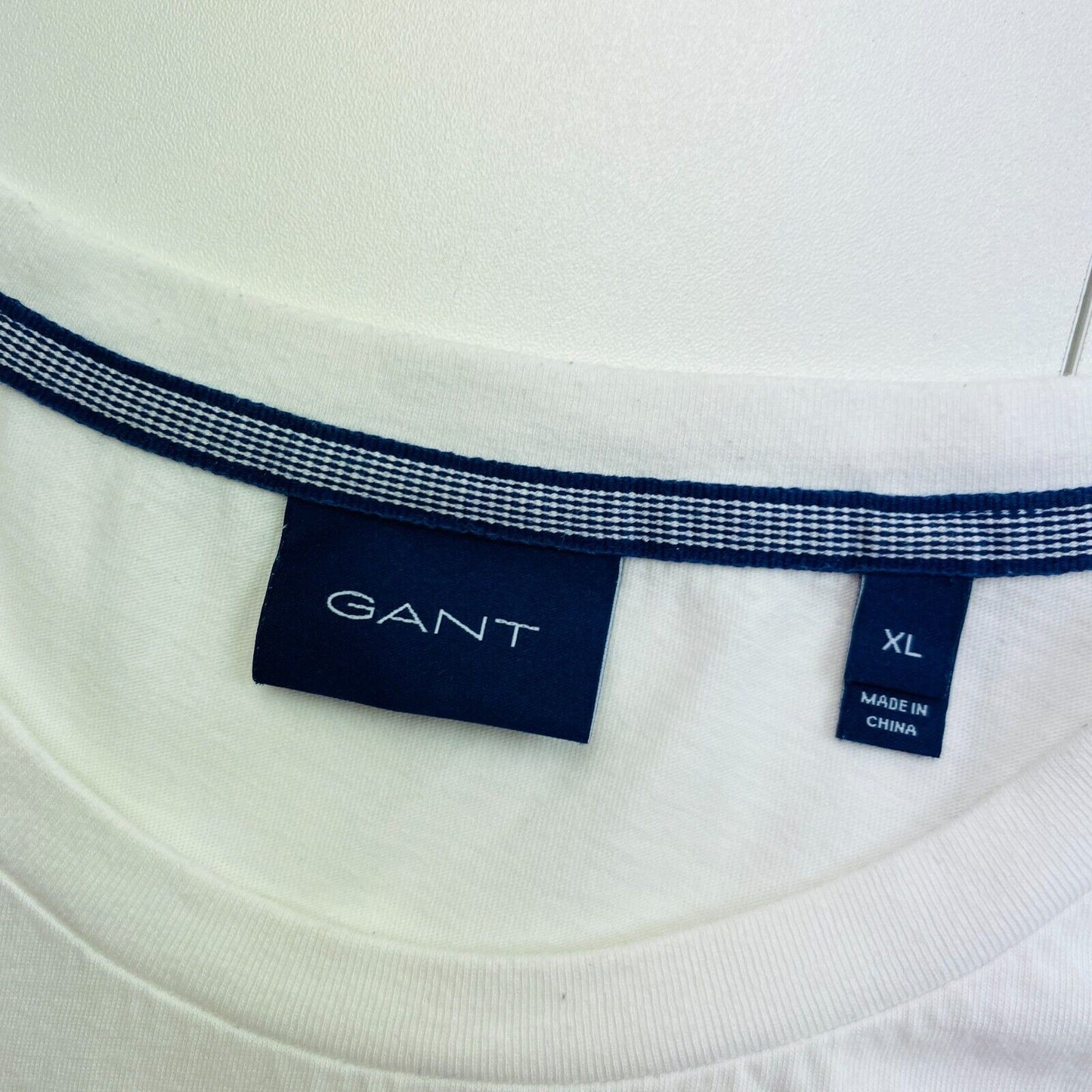 GANT Weißes Lock Up T-Shirt mit Rundhalsausschnitt, Größe XL