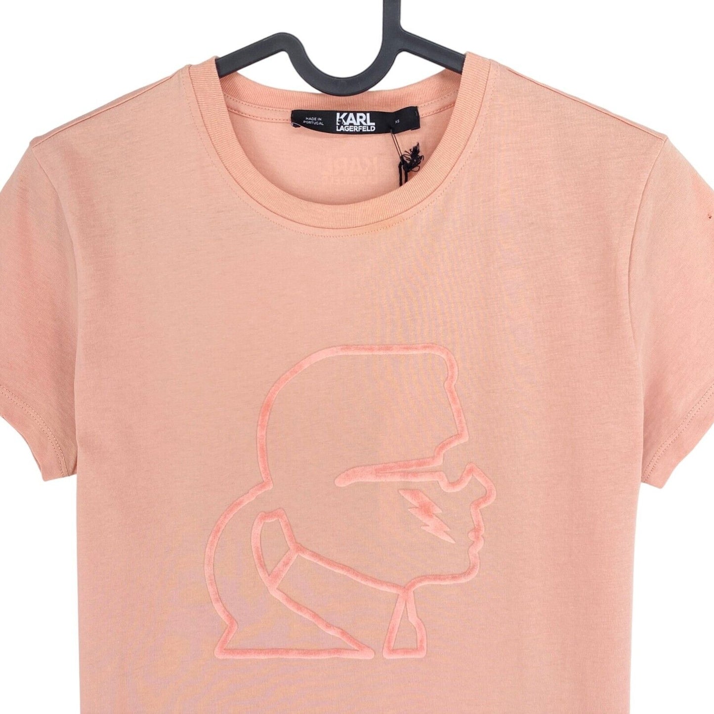 Karl Lagerfeld Pink Kameo Crew Neck T Shirt Size XS