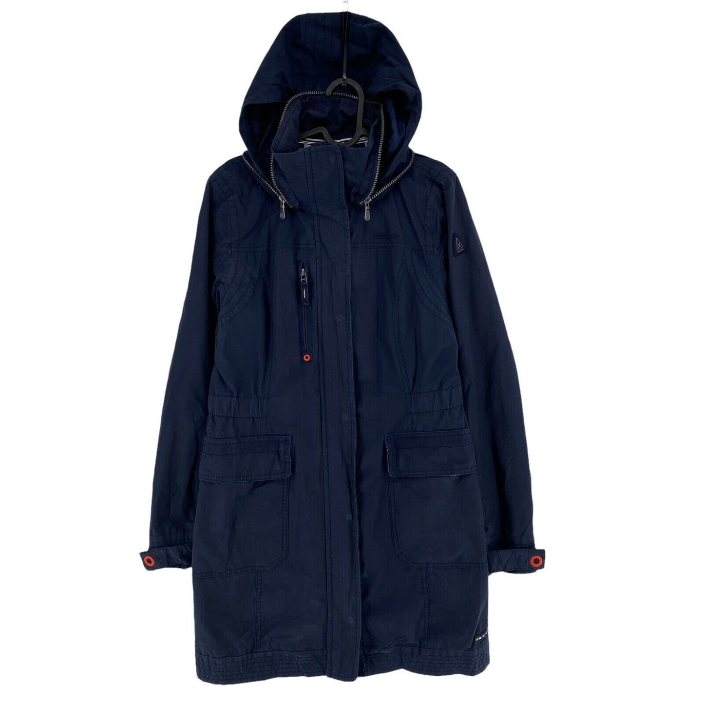 Gaastra Navy Blue Cotton Blend Hooded Parka Jacket Size M