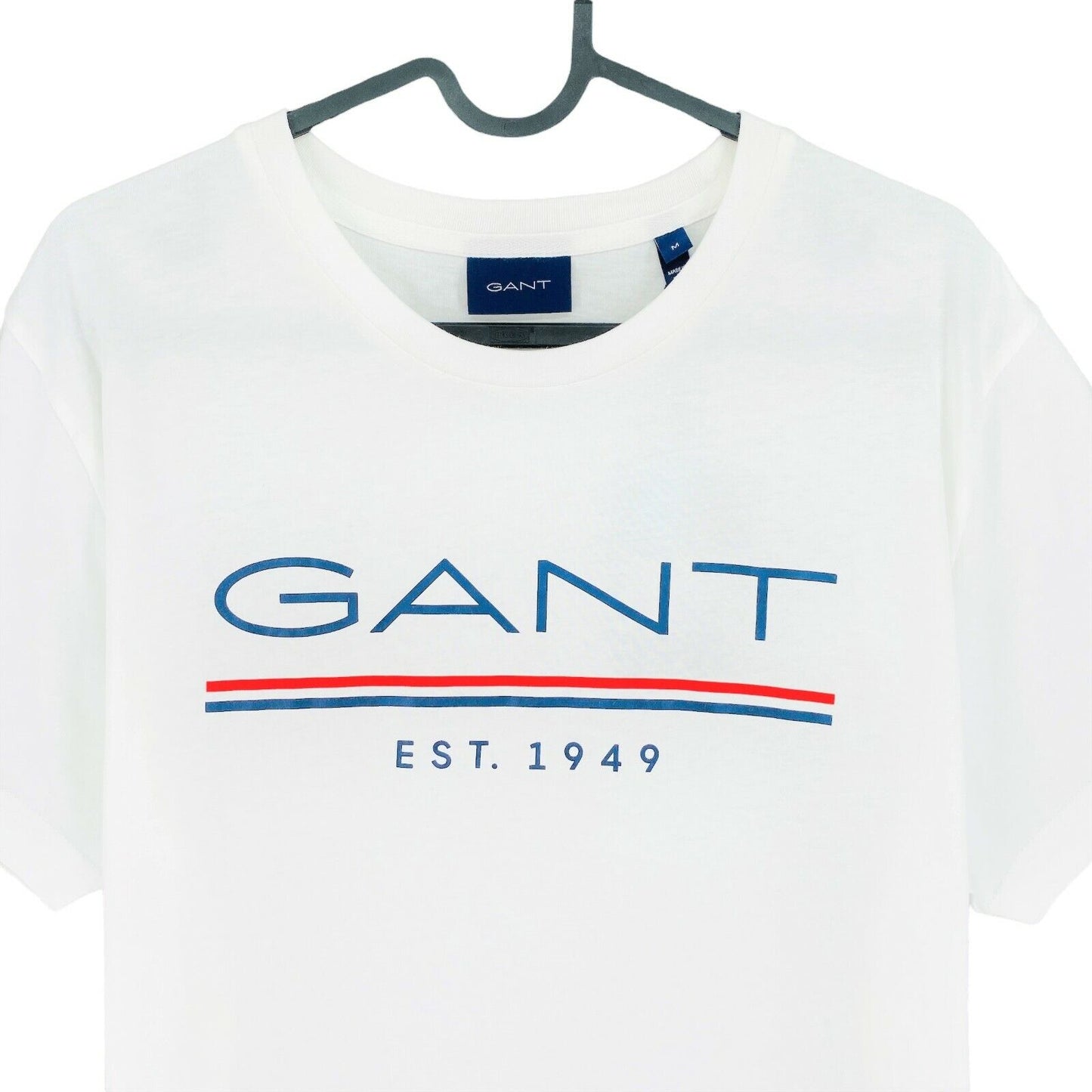 GANT White MD Est 1949 Crew Neck T Shirt Size M