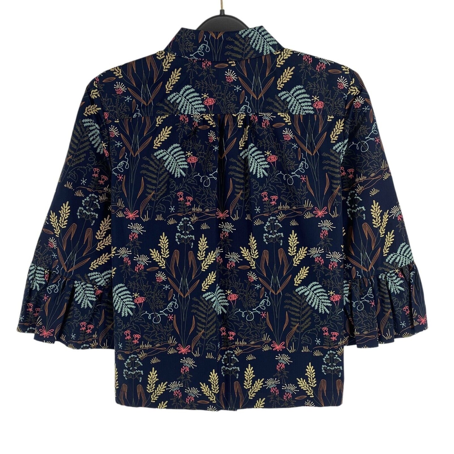 Brooks Brothers Women Blue Floral Cotton Shirt Size EU 34 UK 8 US 2